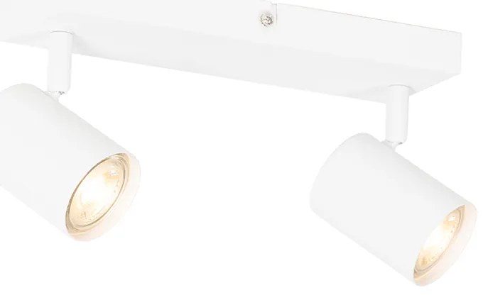 Plafon moderno branco 2-luzes ajustável retangular - Jeana
