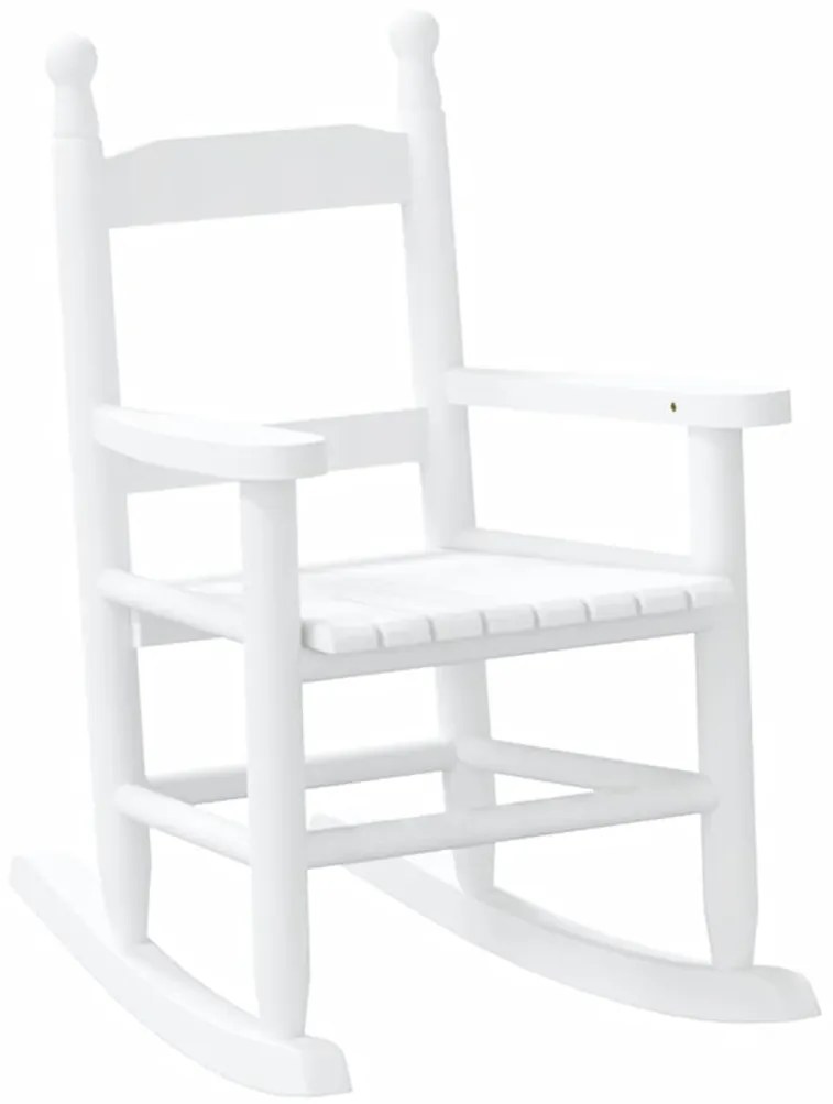 Cadeiras de baloiço infantis 2 pcs álamo maciço branco