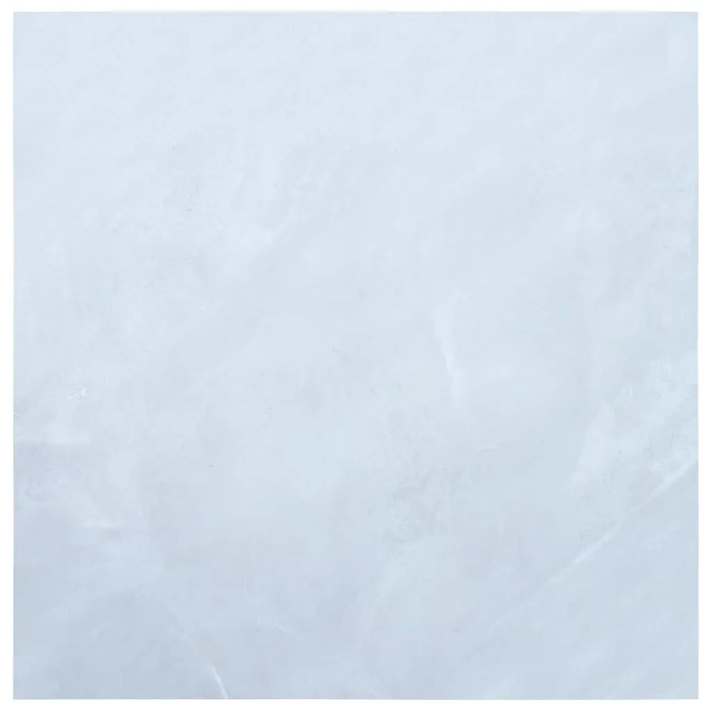 Tábuas de soalho autoadesivas 20 pcs 1,86 m² PVC mármore branco