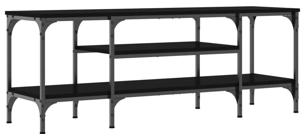 Móvel de TV 121x35x45 cm derivados de madeira/ferro preto