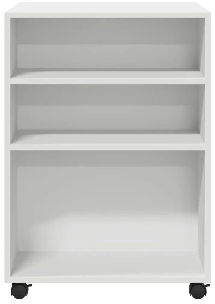 Mesa de apoio c/ rodas 55x60x78 cm derivados de madeira branco
