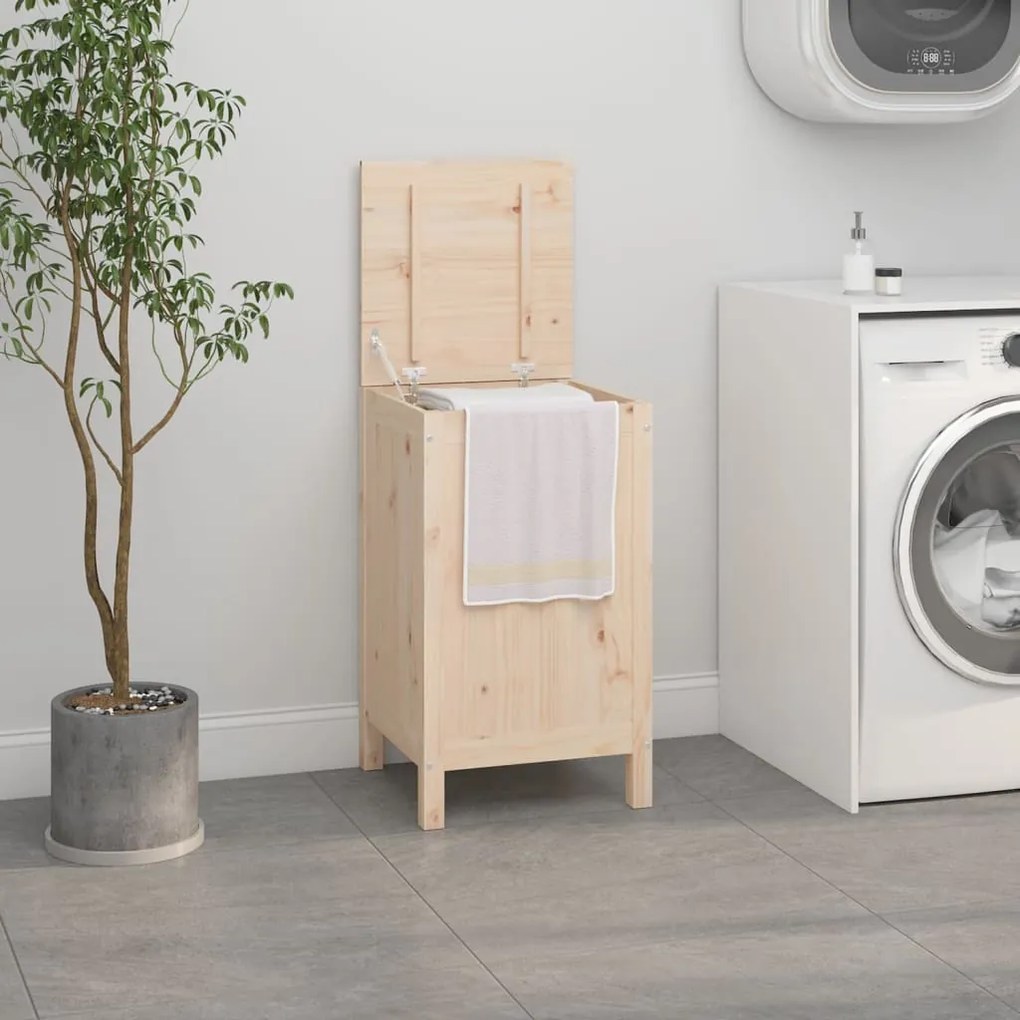 823574 vidaXL Caixa para roupa 44x44x76 cm madeira de pinho maciça