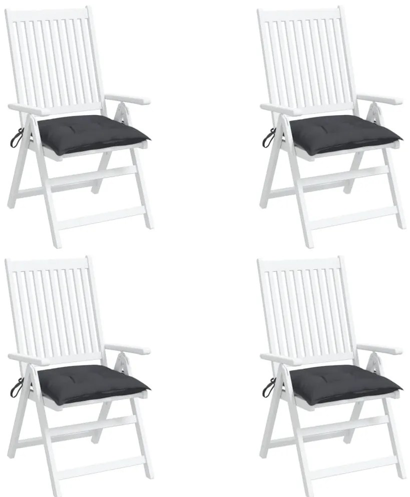 Almofadões de cadeira 4 pcs 40x40x7 cm tecido oxford antracite