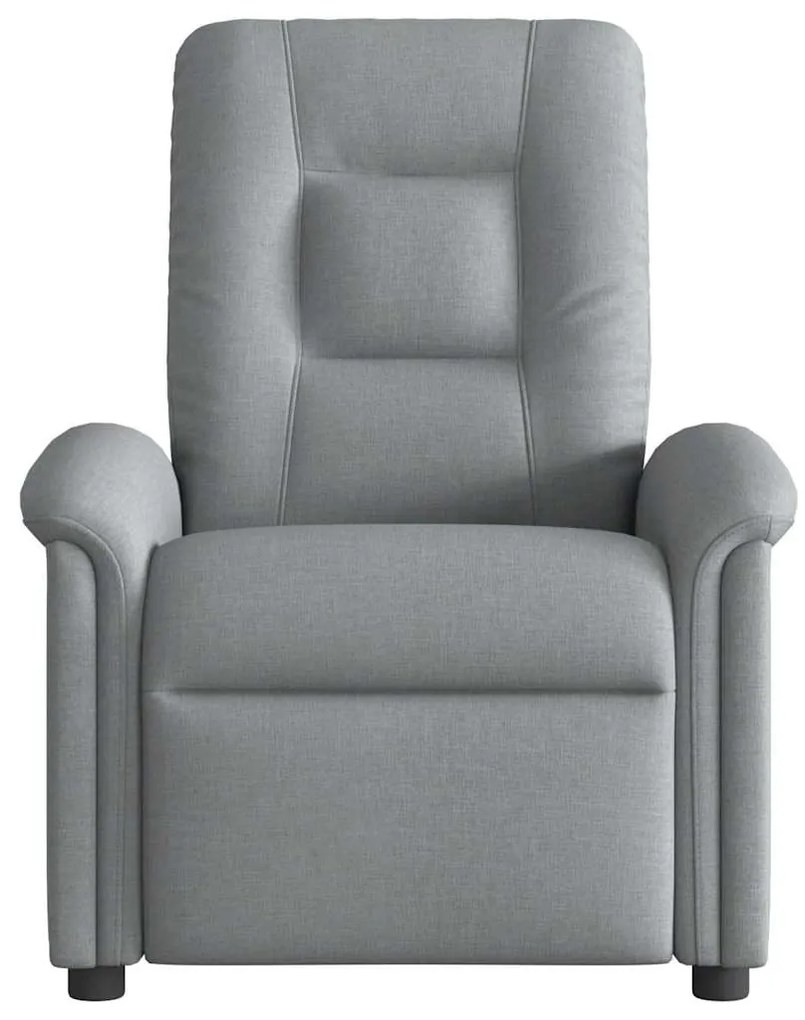 Poltrona de massagens reclinável elétrica tecido cinzento-claro