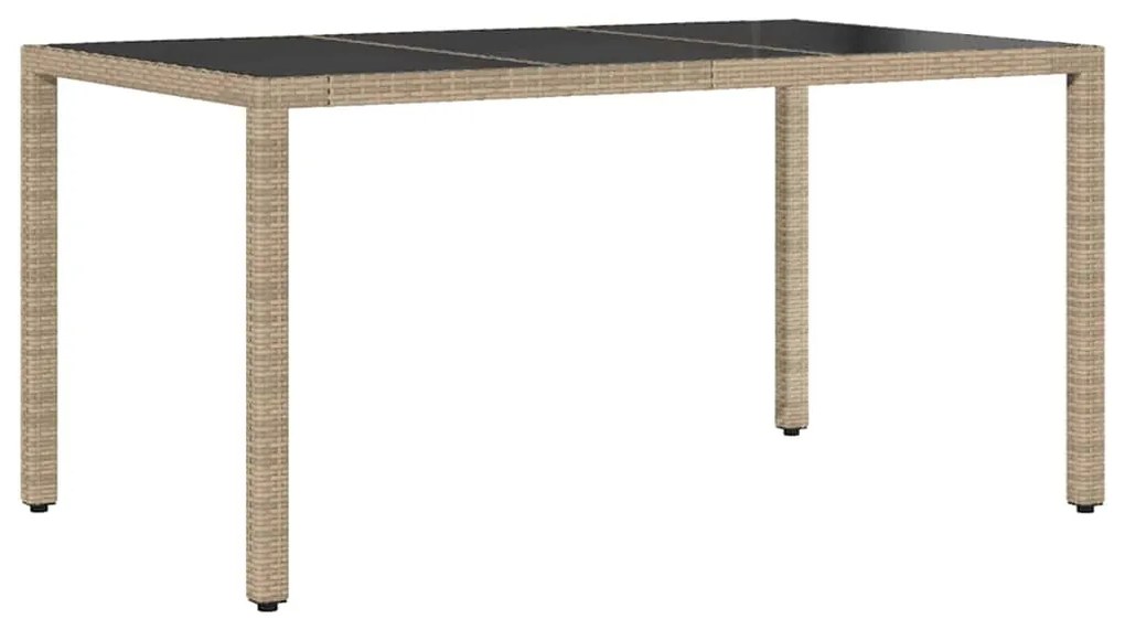 Conjunto de Jantar para Jardim 7 pcs Bege 150 x 90 x 75 cm