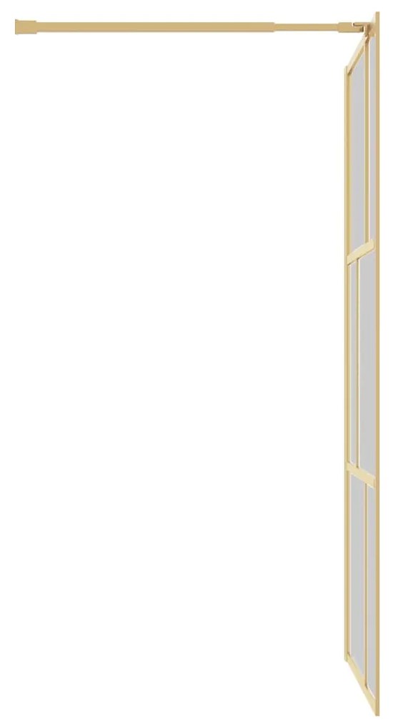 Divisória de chuveiro 115x195 cm vidro transparente ESG dourado