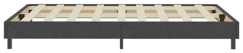Cama boxspring 120x200 cm tecido cinzento-escuro
