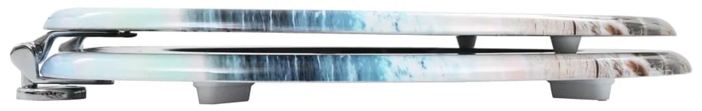 Assento de sanita com tampa MDF design conchas