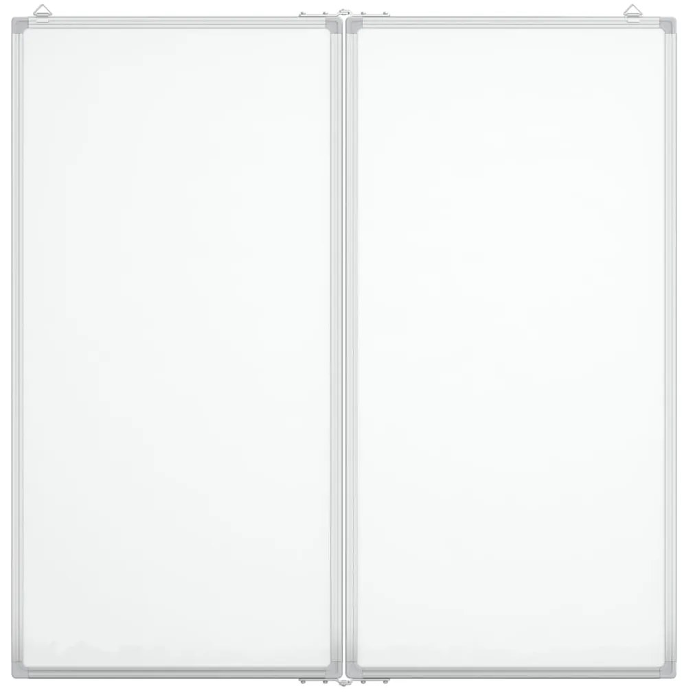 Quadro branco magnético dobrável 80x80x1,7 cm alumínio