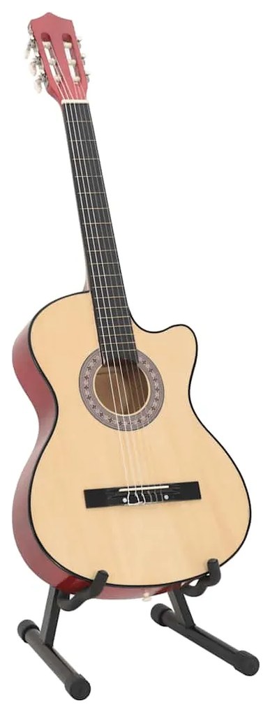 12 pcs conjunto de guitarra acústica cutaway com 6 cordas 38"