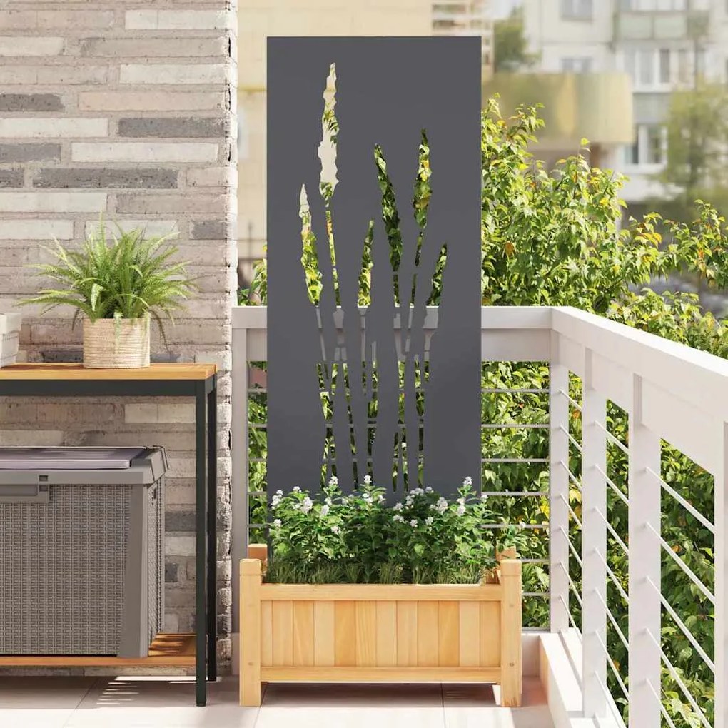 vidaXL Tela de Privacidade para Jardim Floral Antracite 50 x 140 cm