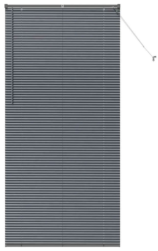 Persiana de Janela Cinzento-escuro 100 x 220 cm Alumínio
