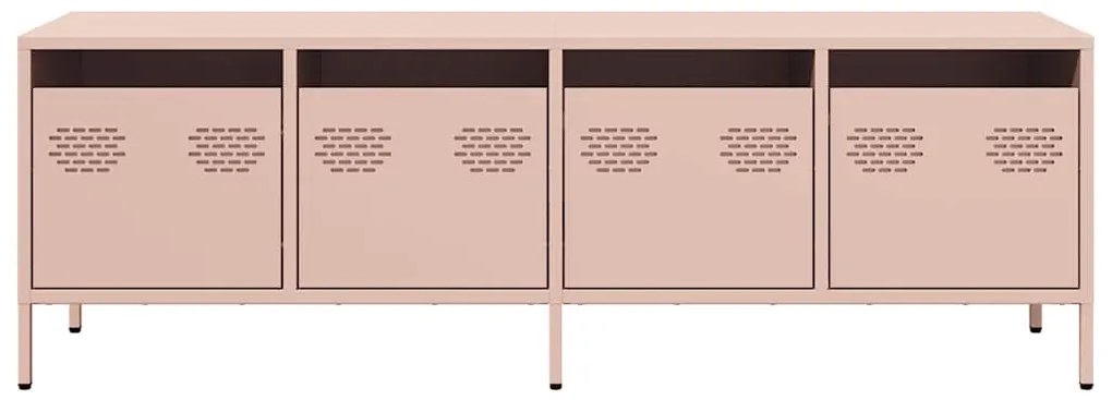 Móvel de TV 135x39x43,5 cm aço laminado a frio rosa