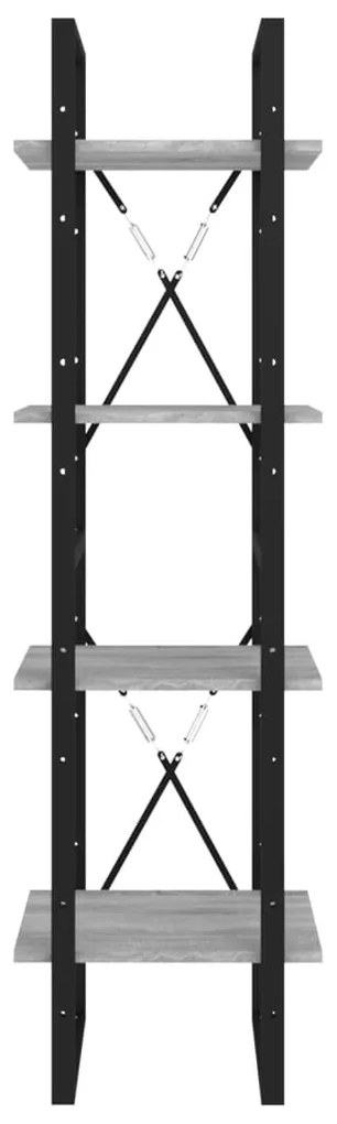 Estante 4 prat. 40x30x140 cm derivados madeira cinzento sonoma