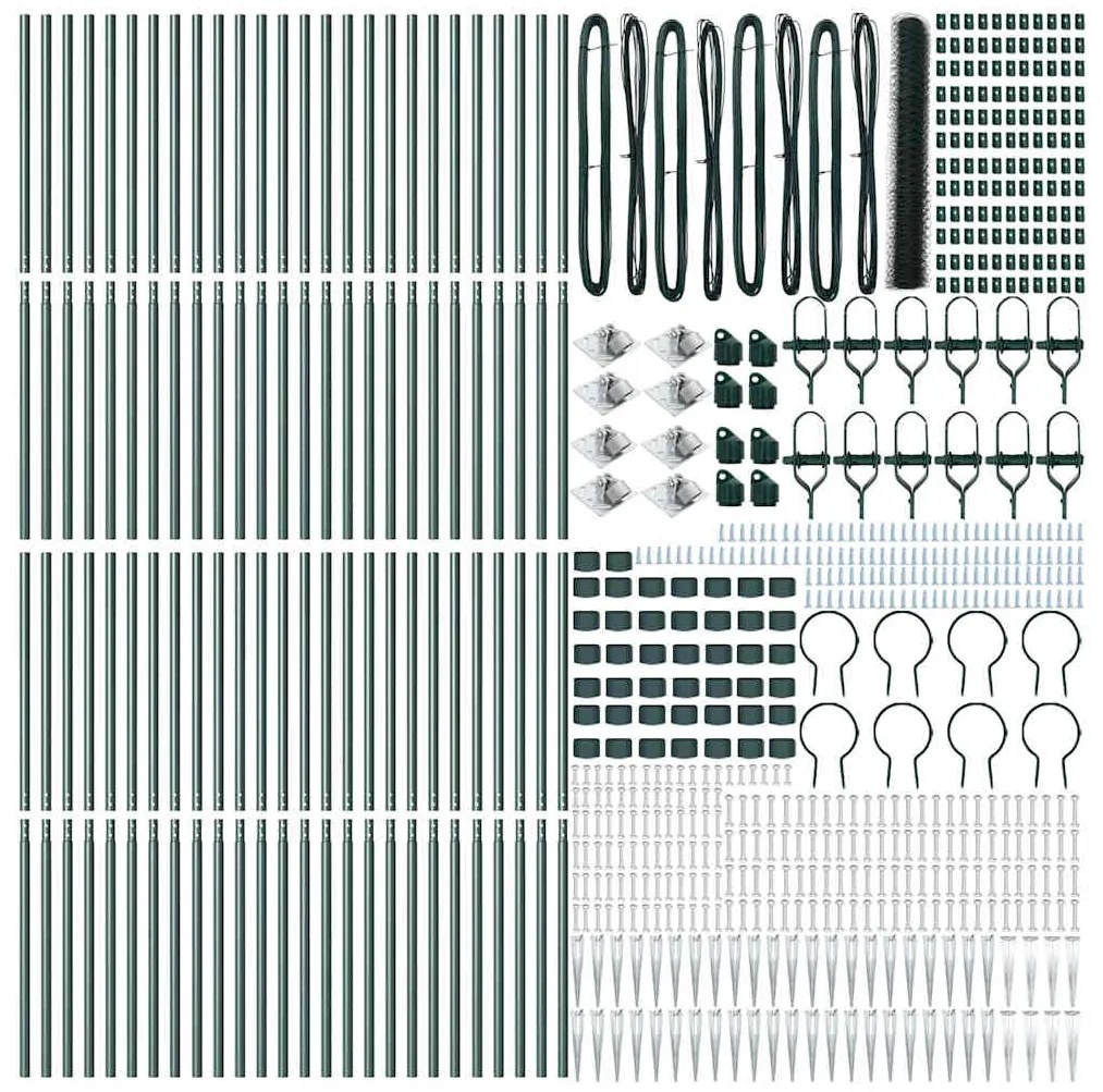 Cerca Hexagonal vidaXL Verde 1,2x100 m Aço