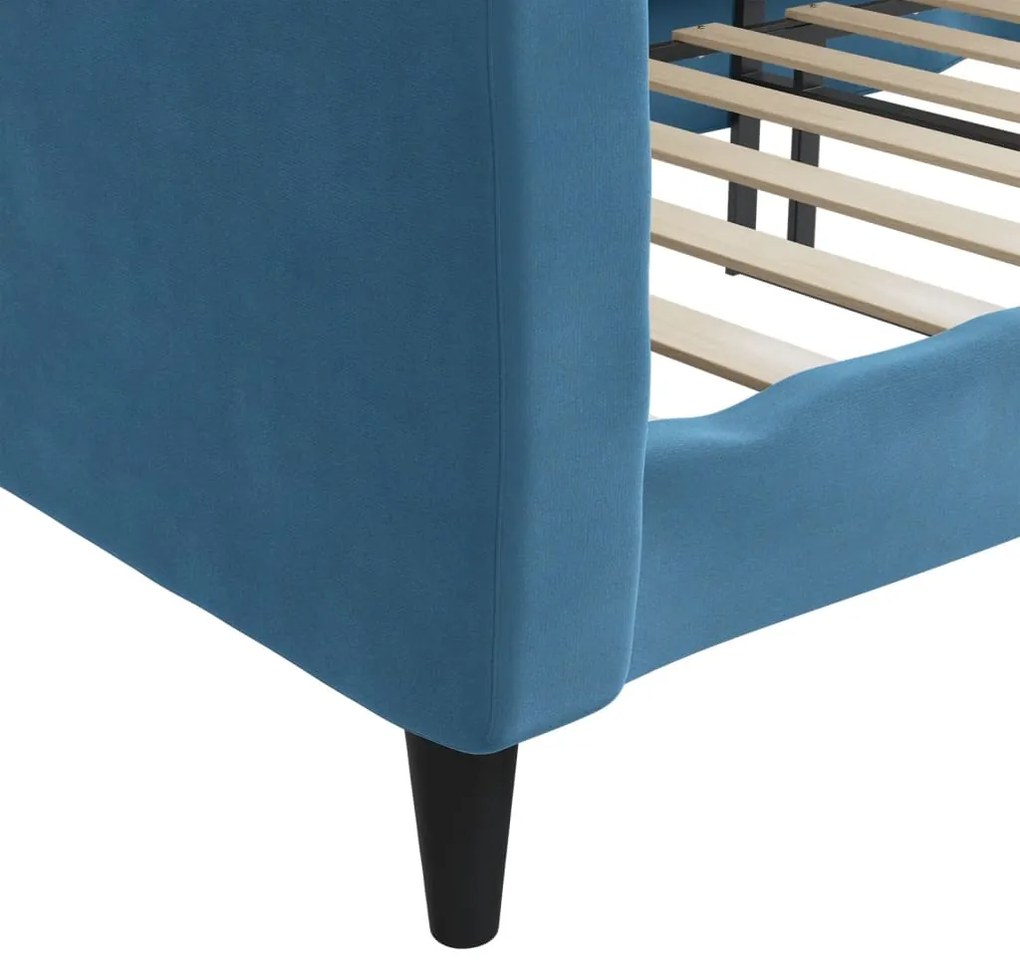 Sofá-cama 80x200 cm veludo azul