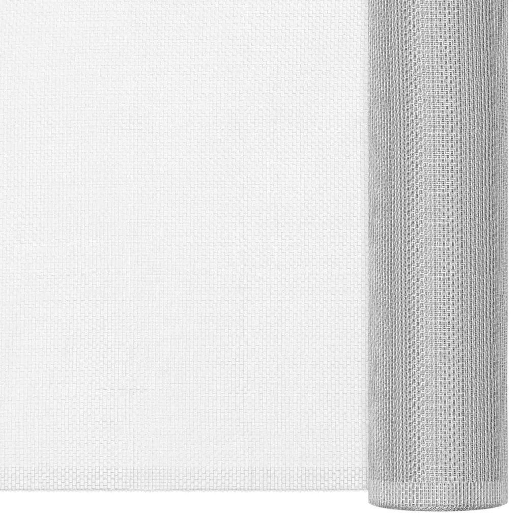 vidaXL Rede em alumínio 112x500 cm prateado