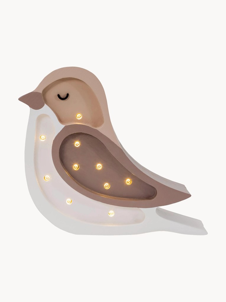 Candeeiro LED para crianças artesanal com temporizador e comando, regulável, Bird Mini
