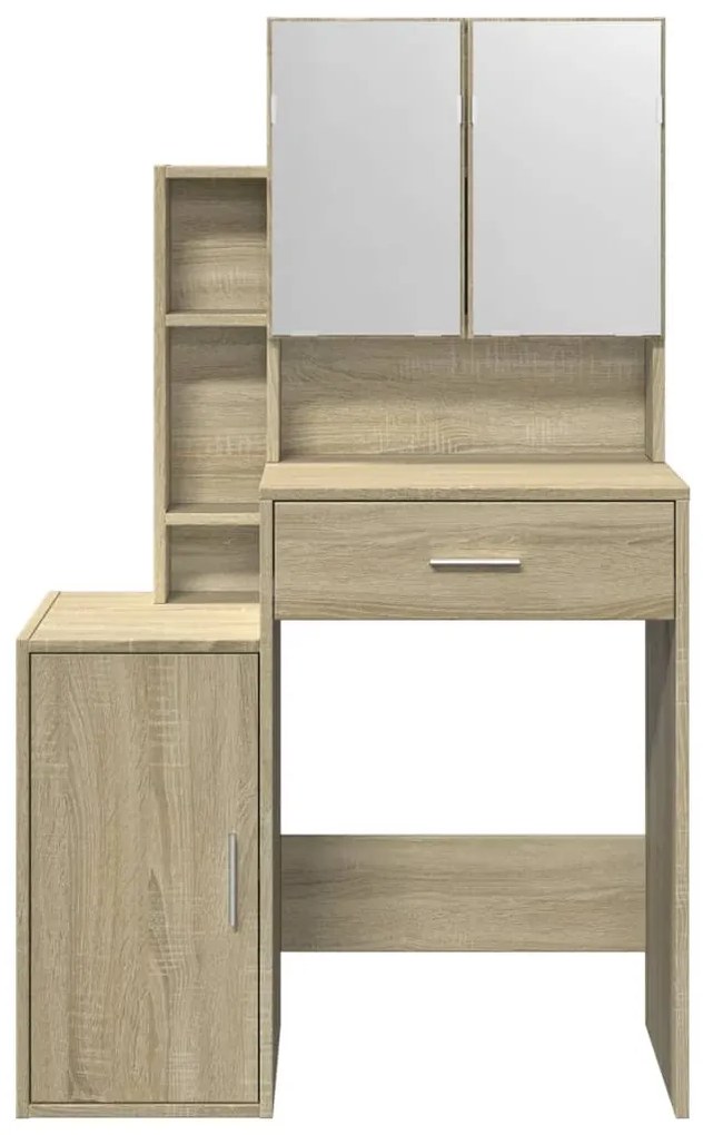 Toucador com armário 80x35x132 cm cor carvalho sonoma