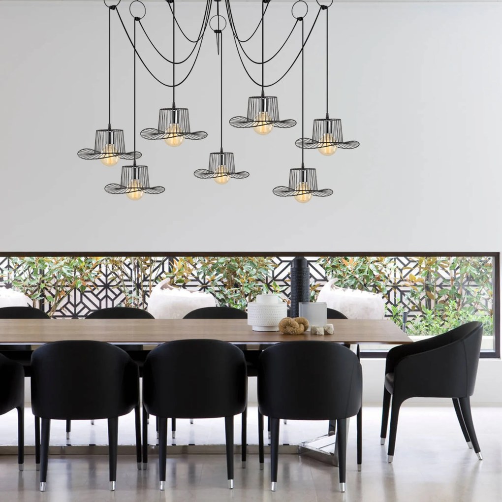Chandelier Tel – Preto – Diâmetro 158 cm x Altura 122 cm
