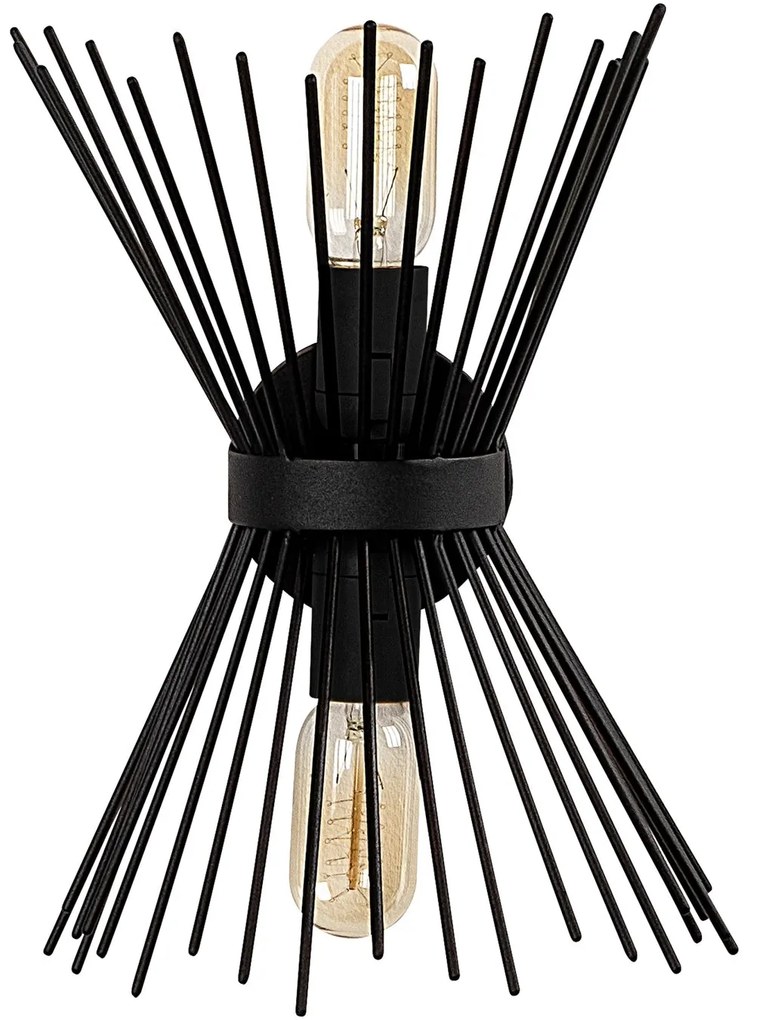 Aplique de Parede Kirpi – Preto – 23 x 16 cm