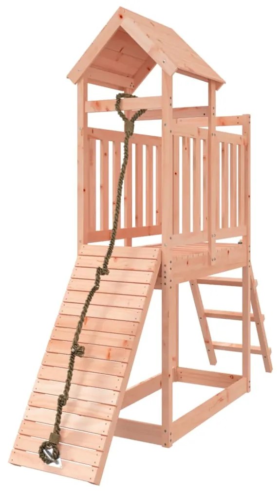 Casa de brincar com parede de escalar madeira de douglas maciça