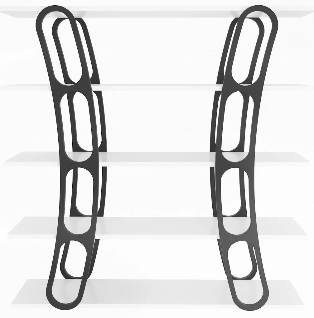 Estante Adar – Branco/Preto – 120x120x25 cm