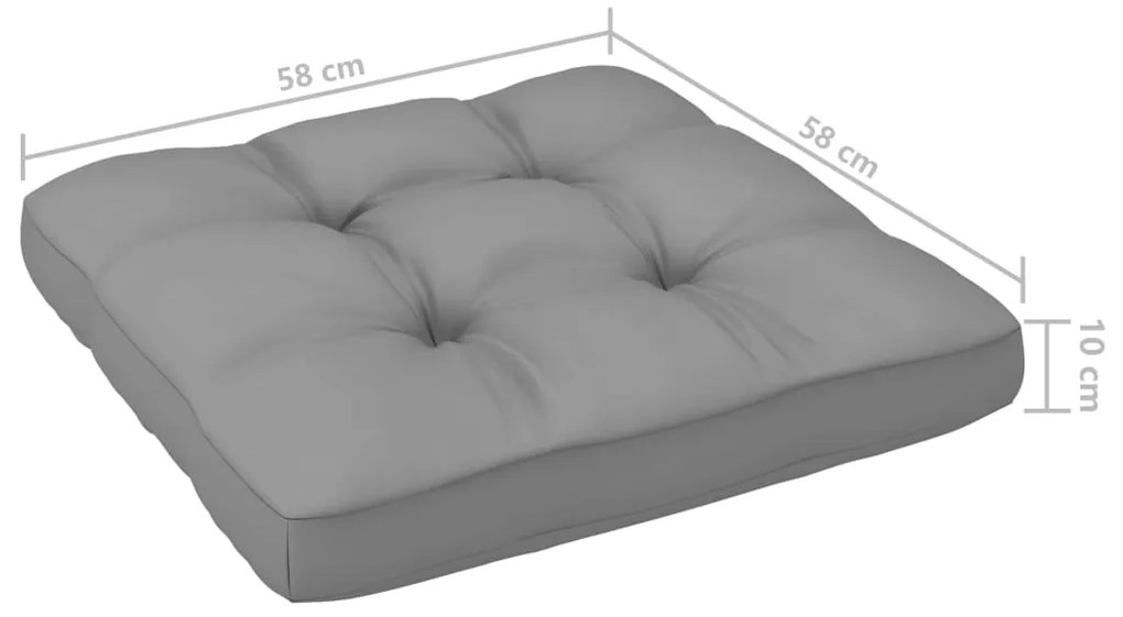 10 pcs conjunto lounge de jardim c/ almofadões pinho maciço