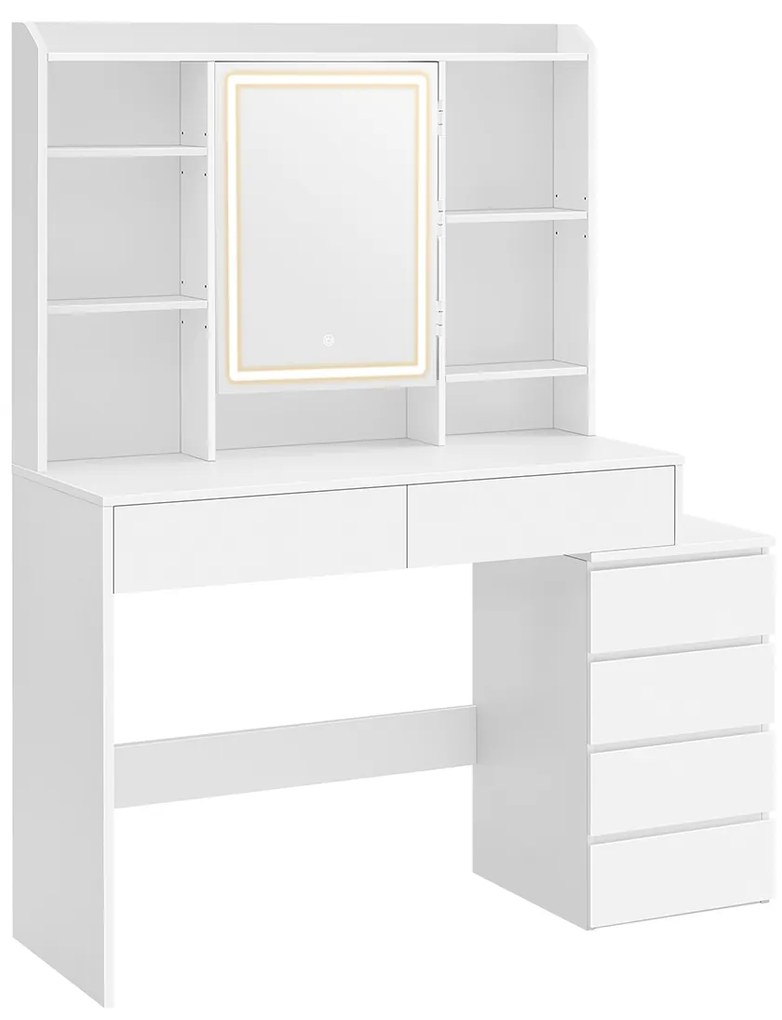 tocador com iluminação LED ajustável | VASAGLE | 117.5 x 40 x 145 cm | RDT624W01.