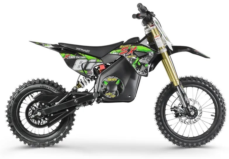 Moto cross criança elétrica 1300W 14-12 Verde