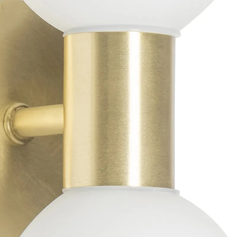 Aplique moderno dourado IP44 2 luzes - Cederic Moderno