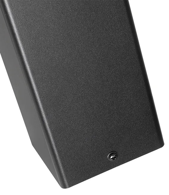 Candeeiro de pé exterior preto 70 cm IP44 com vidro fumê - Denmark