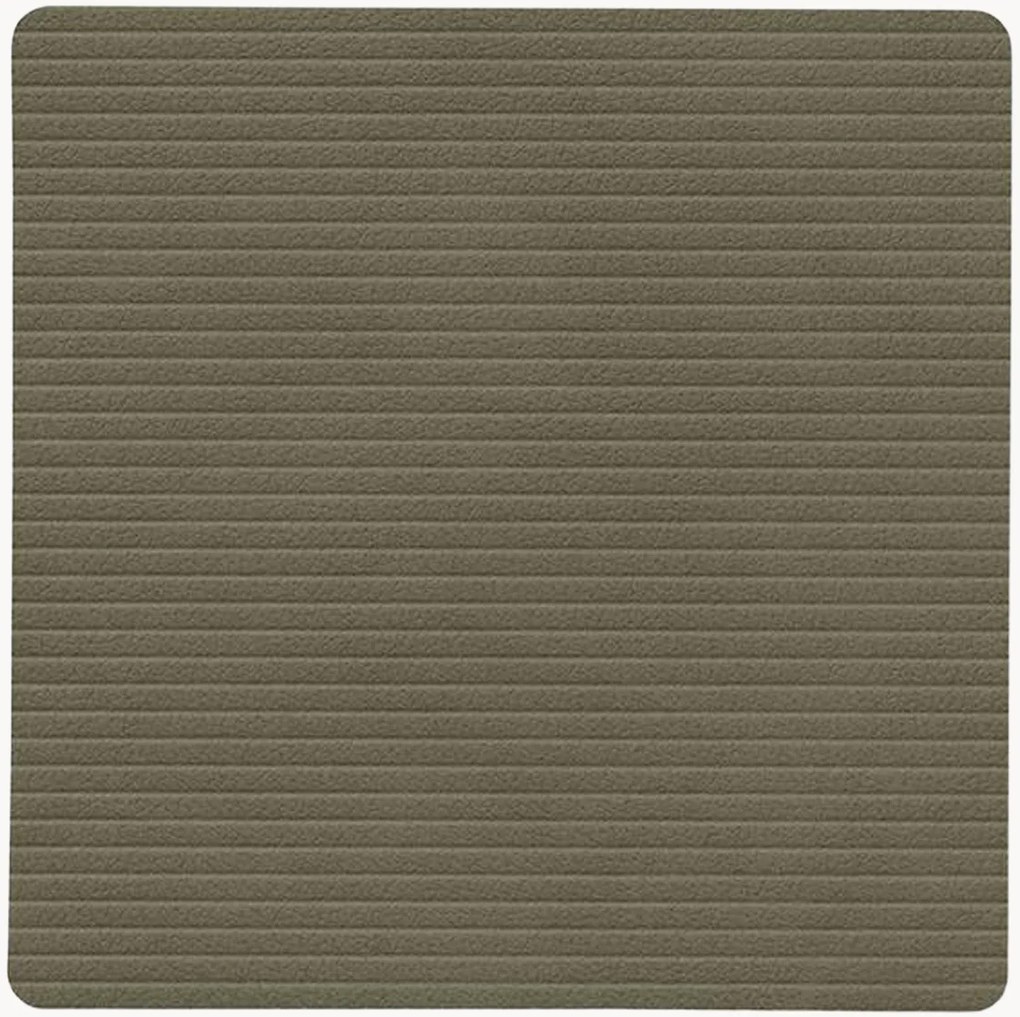 Bases para copos quadradas em pele Corduroy, conjunto de 2