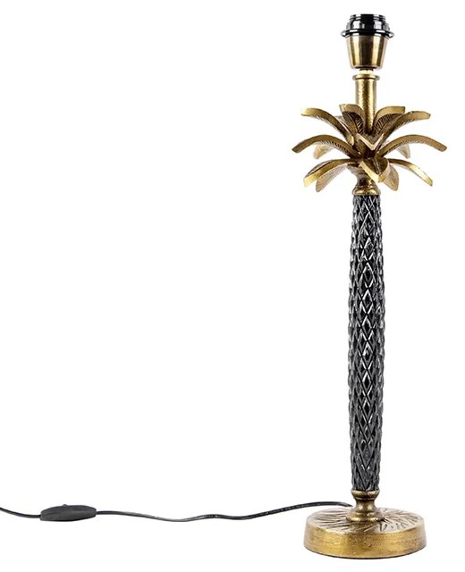 Candeeiro de mesa Art Deco bronze com preto sem abajur - Areka