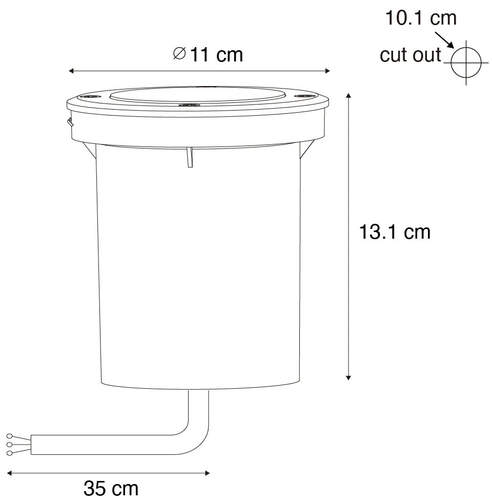 Conjunto de 6 Spots de Exterior Modernos em Aço 35mm Ajustáveis IP65 - Delux Moderno