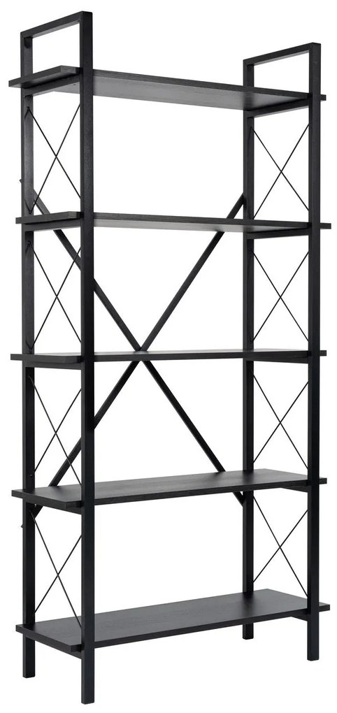 Estante Elysian – Preto Madeira – 90x180x33,5 cm