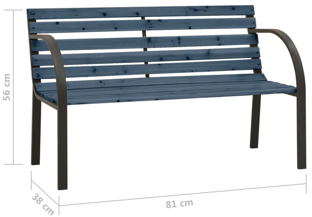 Banco de jardim p/ crianças 81 cm madeira abeto chinês cinzento
