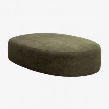Assento Chaise Longue Para Sofá Modular Estofado Giorgia Tecido Verde Exército - Sklum