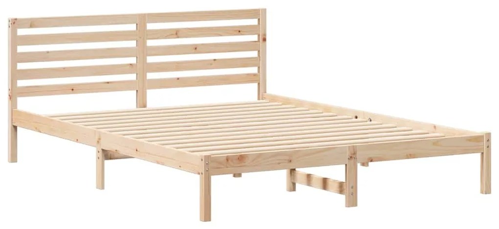 Estrutura da Cama com cabeceira Castanho 160 x 210 cm