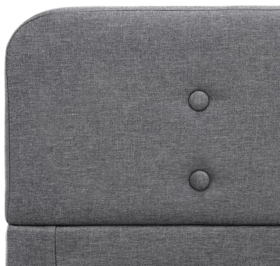Estrutura de cama em tecido 160x200 cm cinzento-claro