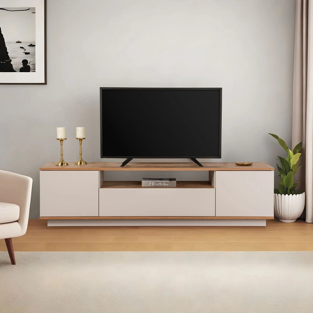 Móvel TV Veramıont – Cashmere Atlantic Pine – 180 cm x 44,6 cm x 44,5