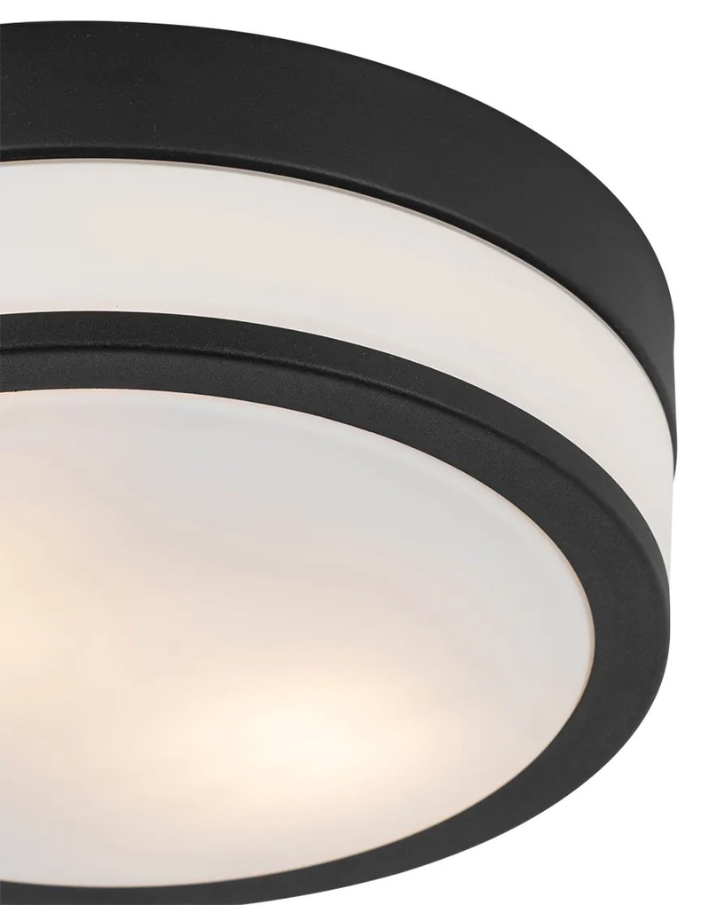 Candeeiro de tecto clássico exterior preto 28 cm IP44 - Flavi Clássico / Antigo