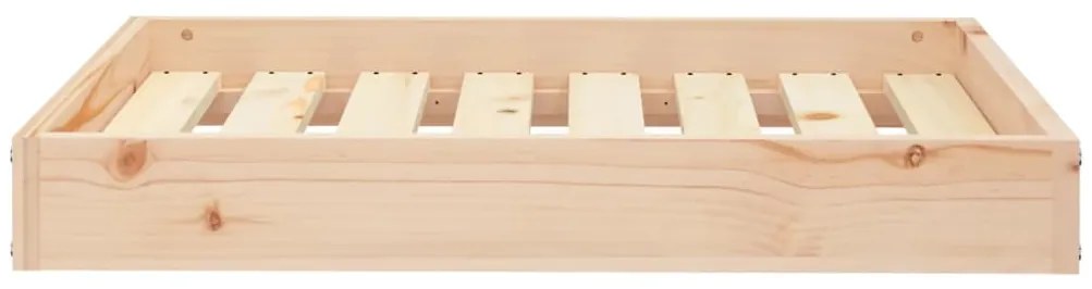 Cama para cães 71,5x54x9 cm madeira de pinho maciça