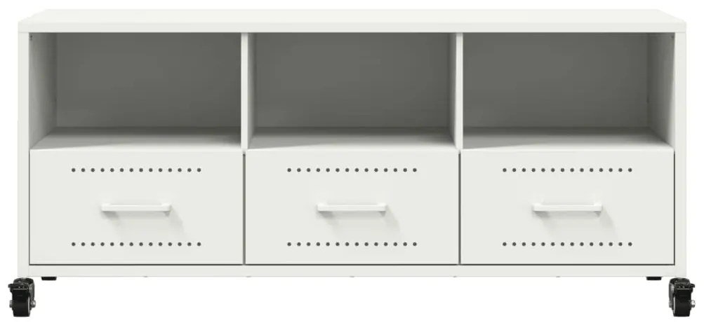 Móvel de TV 100,5x39x43,5 cm aço branco