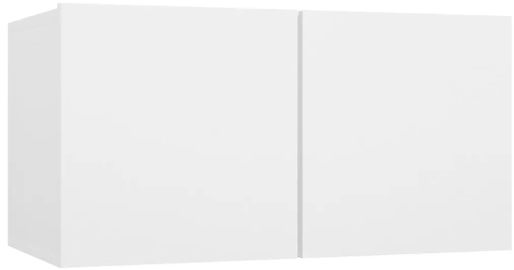 5 pcs conjunto de móveis de TV derivados de madeira branco