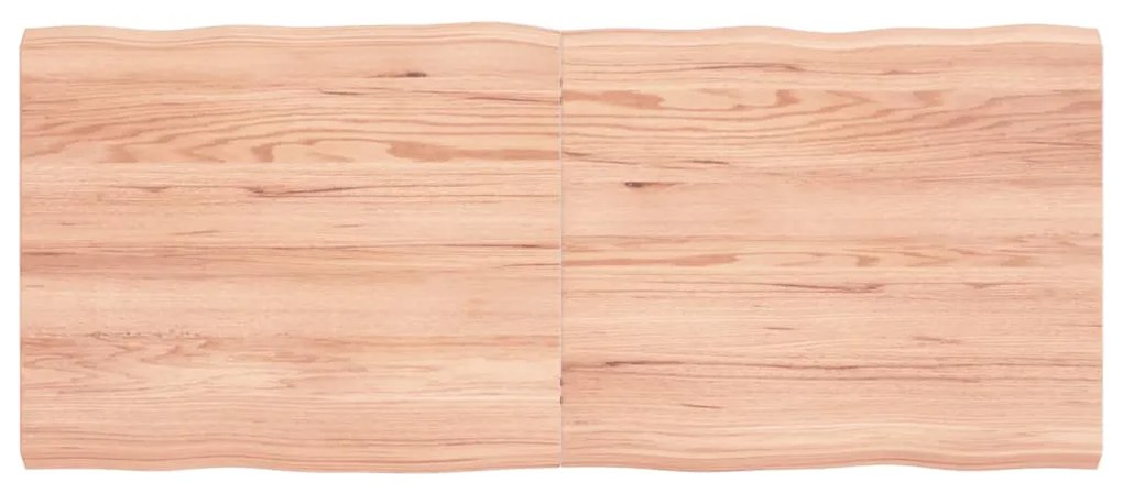 vidaXL Tampo de mesa com bordas vivas carvalho tratado castanho-claro
