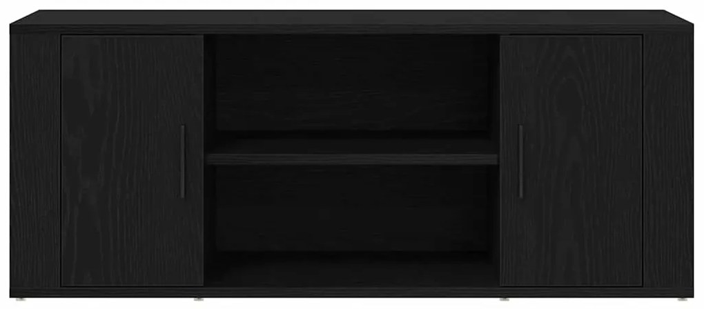 Armário para TV vidaXL Preto Carvalho 100x35x40 cm Madeira de Engenhar
