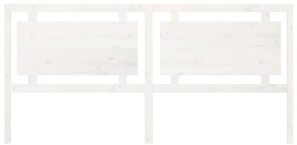 Cabeceira de cama 205,5x4x100 cm madeira de pinho maciça branco
