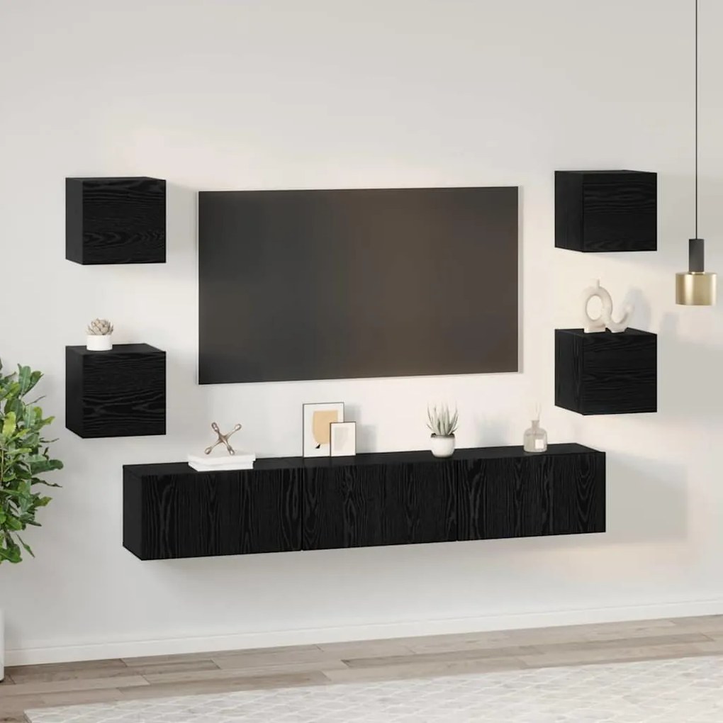 Conjunto de móvel de TV Outros com armazenamento com porta 7 pcs Carva
