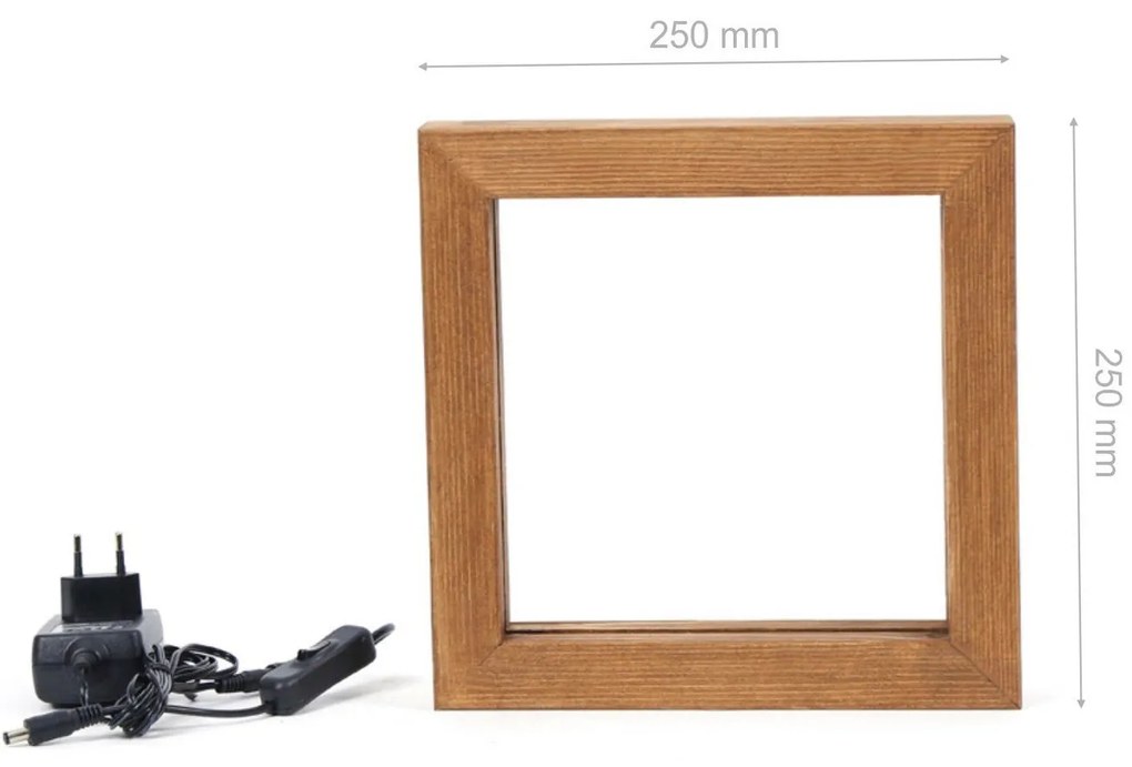 Candeeiro de Mesa KN09 – Castanho – 25 x 25 x 5 cm
